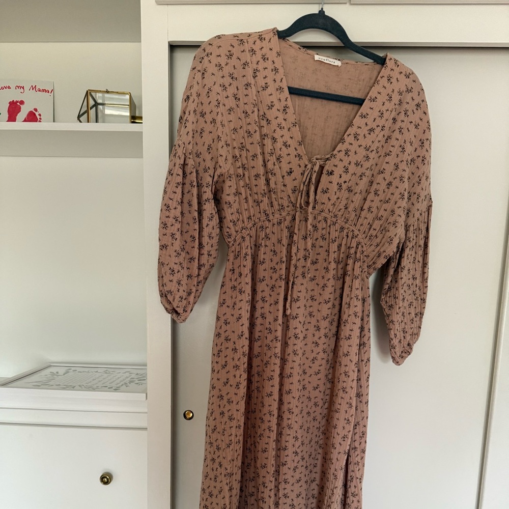 Neuflora Floral Pink Midi Dress